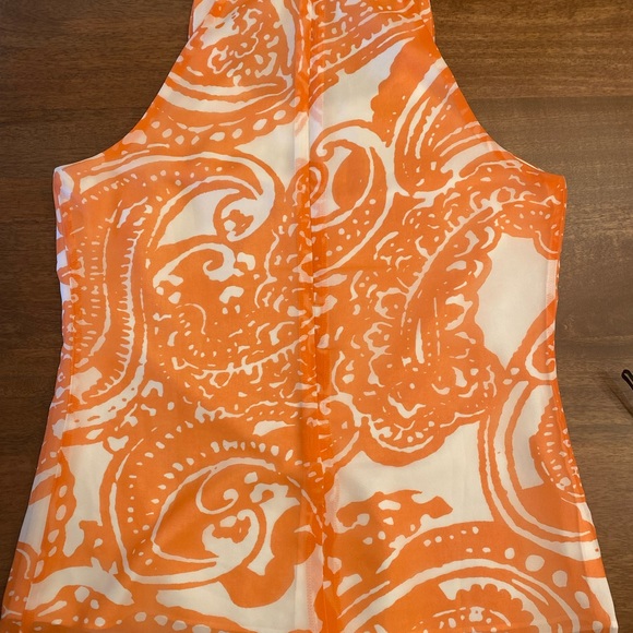 Banana Republic Orange and White Halter Top - Picture 5 of 6